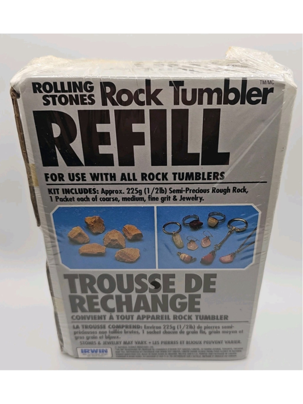 Vtg Rolling Stone Rock Tumbler Refill Kit Polish Semi-Precious Stones Irwin Toy